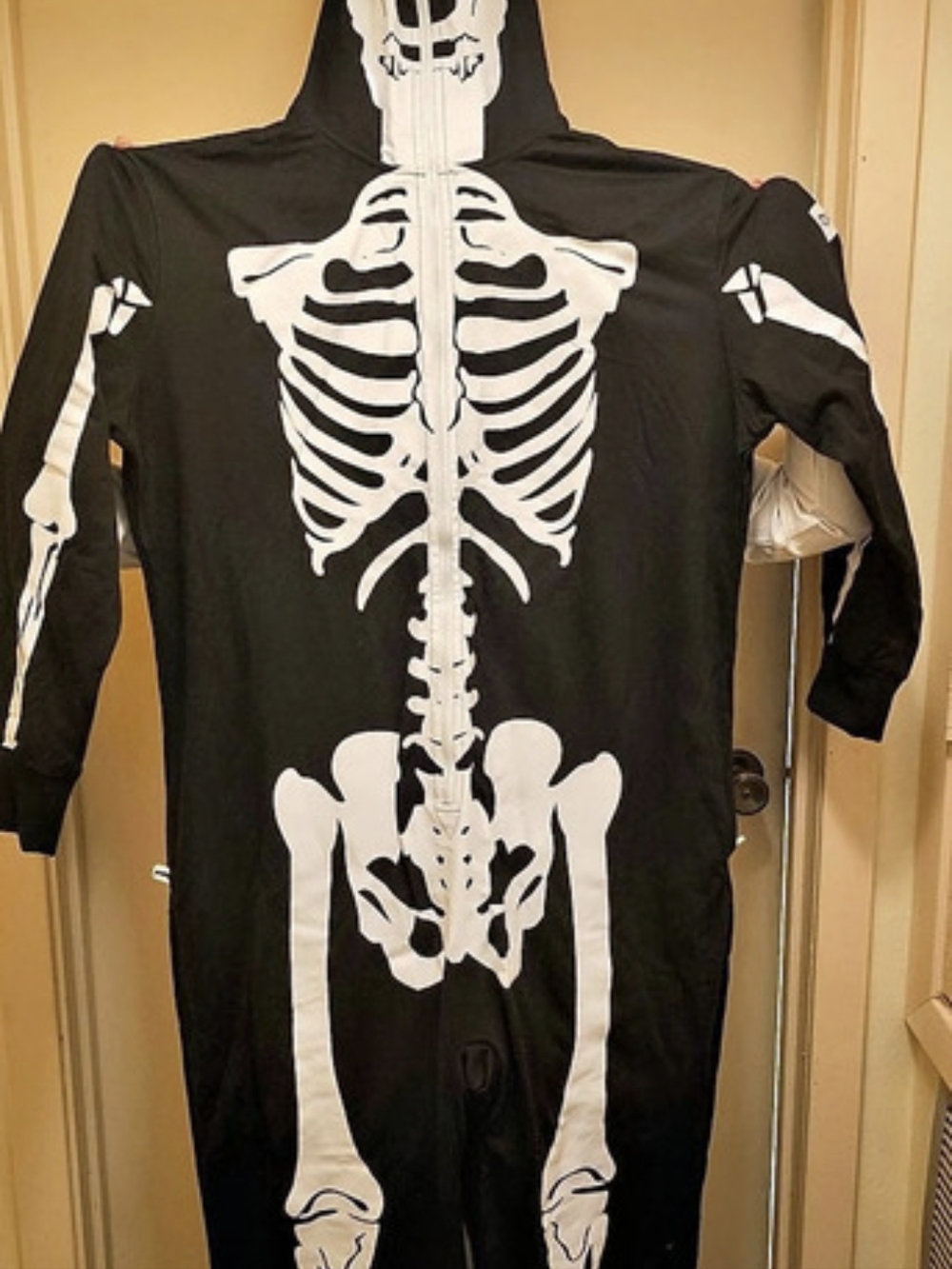 Tipsy Elves Skeleton Jumpsuit Costume Black & White